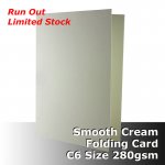 #H8422A - C6 Scored Cards Smooth Ivory Colour 280gsm