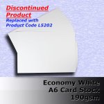 #H5002 - Economy White Card 190gsm A6 Size