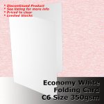 #H5622A - C6 Scored Cards Economy White Card 350gsm