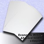 #H5005 - Economy White Card 190gsm A5 Size