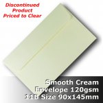 #H8478 - Smooth Ivory Envelope 120gsm 11B Size WLnS