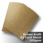 #S0168 KRAFT Card 205gsm A3 (297mm x 420mm)
