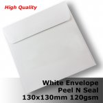 E35CX - 130mm Square White Envelope 120gsm WPnS (Prev E35CP)