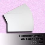 #H5602 - Economy White Card 350gsm A6 Size
