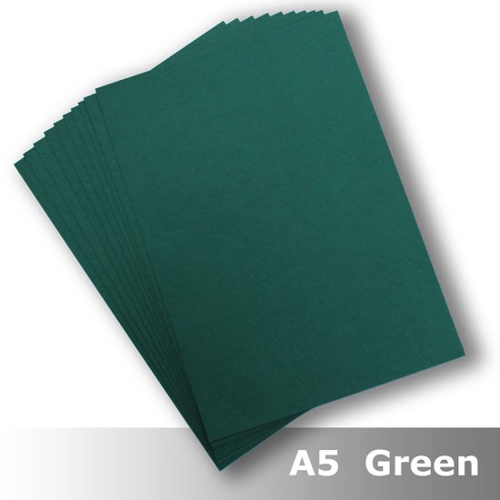 (image for) D8405 Leathergrain Card A5 270gsm Green