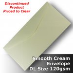 #H8473 - Smooth Ivory Envelope 120gsm DL Size BLnS