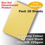 #H2308 - Economy Card Yellow 250gsm A4 Size