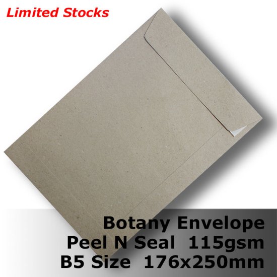 (image for) #S5194 Botany Enviro Envelope 115gsm B5 Size 176x250mm