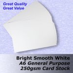 #L5302 - Value SMOOTH Bright White Card 250gsm A6 Size
