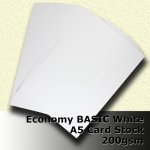 #H4205 - Economy BASIC White Card 200gsm A5 Size