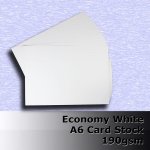 #H5002 - Economy White Card 190gsm A6 Size