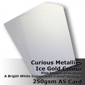 Letter Size Shimmer Metallic Paper Cards 250 GSM- choose Colour and  Quantity