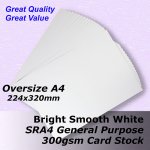 #L5509 - Value SMOOTH Bright White 300gsm SRA4 Size (OverSize A4