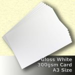 #H7268 - Cast Coat (Gloss) White Card 300gsm A3 Size