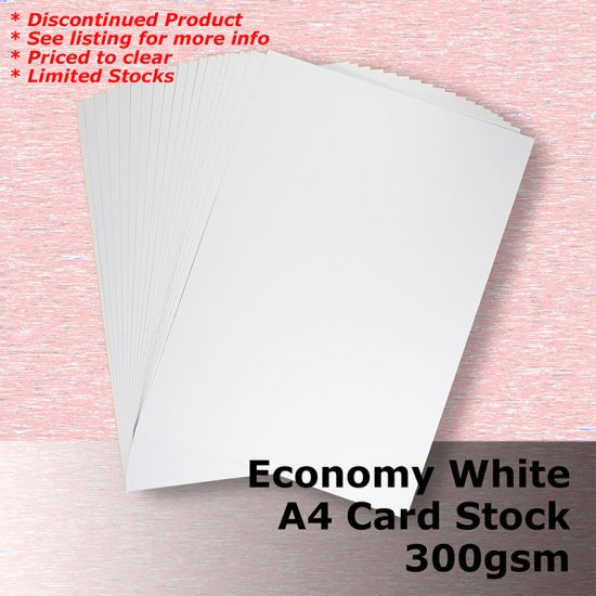 (image for) #H5508 - Economy White Card 300gsm A4 Size