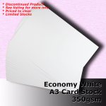 #H5668 - Economy White Card 350gsm A3 Size