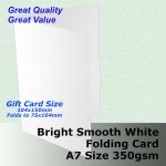 #L5624A - A7 Scored Cards Value 350gsm Smooth White Card