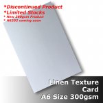 #H6002 - Linen Finish Card 300gsm A6 Size