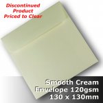 #H8477 - Smooth Ivory Envelope 120gsm 130mm Square WLnS