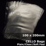 #PP48 - 100x200mm Plain Clear Cello Bags