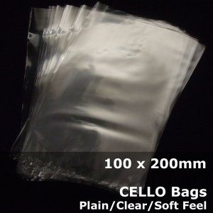 (image for) #PP48 - 100x200mm Plain Clear Cello Bags