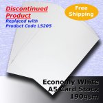 #H5005 - Economy White Card 190gsm A5 Size