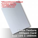 #H6023 - Linen Finish Card 300gsm 105x160mm