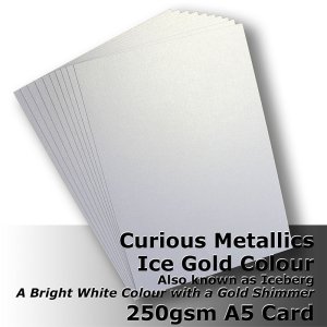 (image for) #J4405 - Ice Gold Curious Metallics 250gsm A5 Size