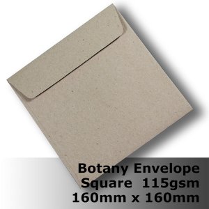 (image for) #S5176P Botany Enviro Envelope 115gsm 160mm Square Peel N Seal