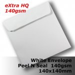 #E41CX - 140mm XHQ Square White Envelope 140gsm WPnS