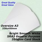 #L5669 - Value SMOOTH Bright White Card 350gsm SRA3 (Oversize A3