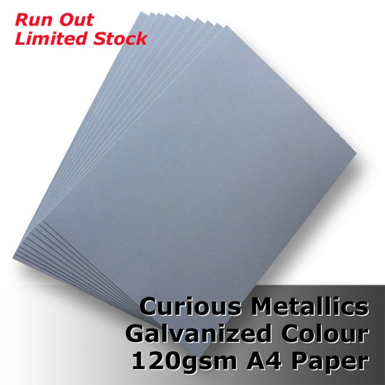 (image for) #J4911 - Galvanized Curious Metallics 120gsm A4 Size