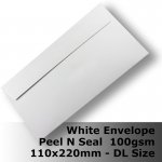 E22CH ** - DL (110 x 220mm) Plain White Envelope 100gsm WPnS