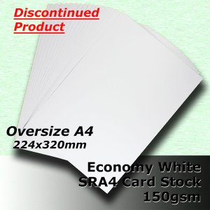 (image for) #H5109 - Economy White Card 150gsm SRA4 (OverSize A4)