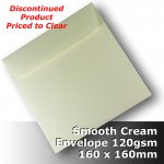 #H8476 - Smooth Ivory Envelope 120gsm 160mm Square WLnS