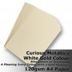 #J4511 - White Gold Curious Metallics 120gsm A4 Size