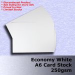 #H5302 - Economy White Card 250gsm A6 Size
