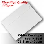 E28CX - C6 (114 x 162mm) White Envelope XHQ 140gsm Wallet PnS