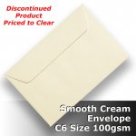 #H8471P - Smooth Ivory Envelope 100gsm C6 Size WPnS